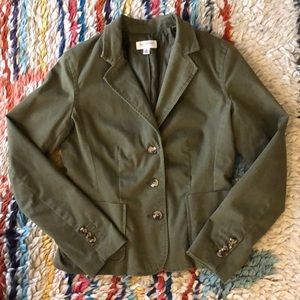 Olive green Isaac Mizrahi Blazer. Size M.